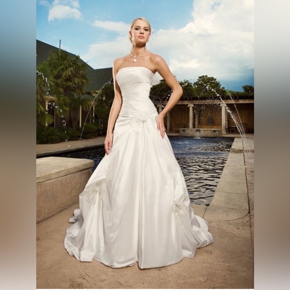 Kathy Ireland 2Be Raw Ivory Silk Ballgown Wedding Gown - Picture 3 of 14